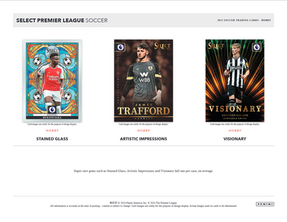 2023-24 Panini Select Premier League Soccer Hobby 12 Box Case