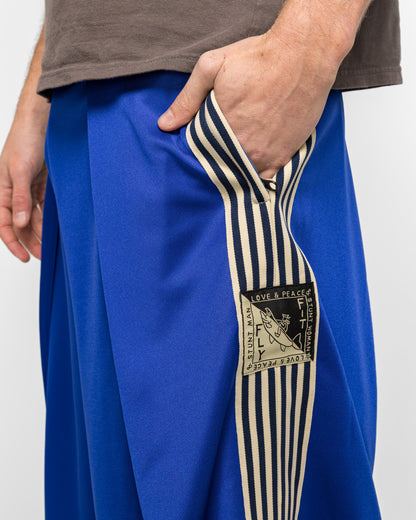 Smooth Jersey KOME-KOME Track Jorts (BannerStripe) - CobaltBlue