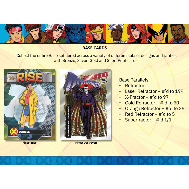 2025 Topps Finest X-Men 97 Hobby 8 Box Case